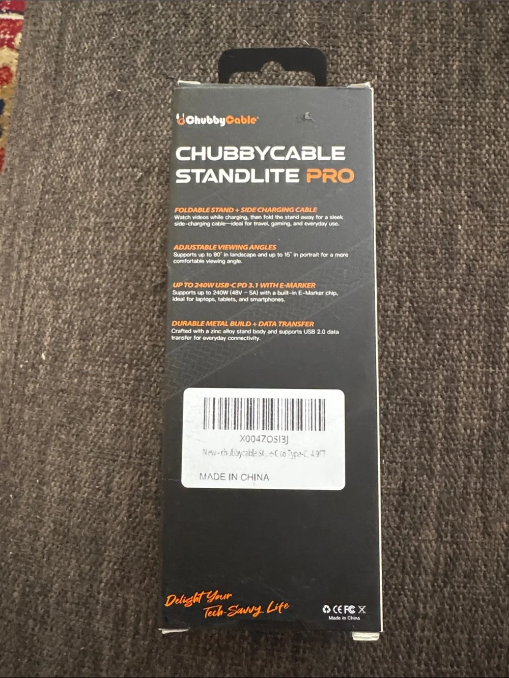 Standlite Pro 240W Fast-Charging Cable - Orange
